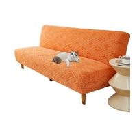 OBASDFD Housse De Canapé Extensible en Jacquard sans Accoudoirs for La Protection des Meubles Et Un Style Renouvelé(Orange,Large)