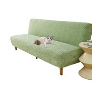 OBASDFD Housse De Canapé Extensible en Jacquard sans Accoudoirs for La Protection des Meubles Et Un Style Renouvelé(Green,Medium)