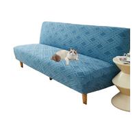 OBASDFD Housse De Canapé Extensible en Jacquard sans Accoudoirs for La Protection des Meubles Et Un Style Renouvelé(Blue,Large)