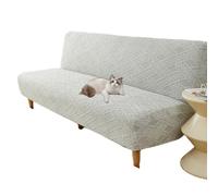 OBASDFD Housse De Canapé Extensible en Jacquard sans Accoudoirs for La Protection des Meubles Et Un Style Renouvelé(Light Gray,Large)