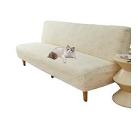 OBASDFD Housse De Canapé Extensible en Jacquard sans Accoudoirs for La Protection des Meubles Et Un Style Renouvelé(Beige,Large)