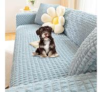 OBASDFD Housse De Canapé Extensible for Canapés Sectionnels 1 À 5 Places, Protection Universelle Anti-Rayures, Lavable(Blue,4 Seat 235~300cm)