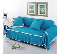 OBASDFD Housse de canapé extensible multi-usage en lin - Lavable en machine - D - 1 place (215 x 200 cm)