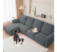 OBASDFD Housse De Canapé Inclinable Extensible À Motif Losanges for 1 3 Places, Élastique Lavable(Grey,Chaise Lounge)