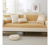 OBASDFD Housse De Canapé Patchwork en Velours Côtelé for Canapés Sectionnels, Épaisse Et Antidérapante(Khaki,70 * 150cm/27.6 * 59in)