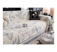 OBASDFD Housse De Canapé Réversible en Chenille, Imprimée, Lavable Et Résistante Aux Animaux(Grey,180 * 300cm/71 * 118in)