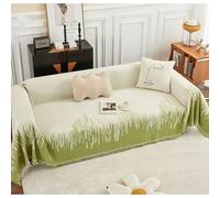 OBASDFD Housse De Canapé Sectionnelle Réversible en Chenille, Antidérapante, Lavable Et Adaptée Aux Animaux Compagnie(Green,180 * 130cm/71 * 51in)