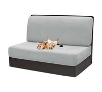 OBASDFD Housses De Coussin Canapé en Jacquard Extensible Et Imperméable, Lavables Élastiques, for Protéger Vos Meubles(Light Gray,Set of 1)