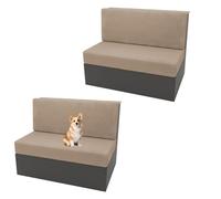 OBASDFD Housses De Siège en Velours for Dinette Camping-Car, Lavables Et Amovibles, for Sièges Cabine(Coffee)