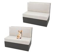 OBASDFD Housses De Siège en Velours for Dinette Camping-Car, Lavables Et Amovibles, for Sièges Cabine(White)