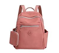 OBASDFD Mini Sac À Dos For Femme - Bandoulière Convertible Avec Dragonne, For Le Travail Et Les Études, Taille Moyenne(Pink)