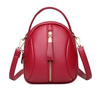 OBASDFD Mini Sac À Dos Tendance For Filles, Bandoulière Décontracté, Petit De Voyage Polyvalent For Femmes(Red)