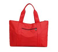OBASDFD New Nylon Cloth Travel Shoulder Bag - Men's & Women's, Portable, Large Capacity & Over-Shoulder Design(Red)