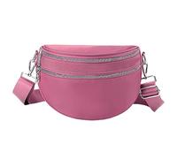 OBASDFD Petit Sac À Dos Bandoulière For Femmes Et Hommes, Simple Avec Sangle Réglable, Tendance Mignon(Pink)