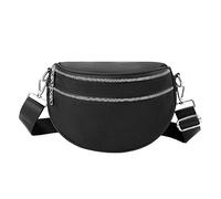 OBASDFD Petit Sac À Dos Bandoulière For Femmes Et Hommes, Simple Avec Sangle Réglable, Tendance Mignon(Black)