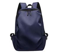 OBASDFD Sac à dos de voyage en cuir souple for femme - Léger, petit et décontracté. Sacs main sacs quotidiens(Blue)