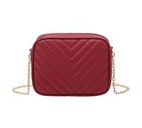 OBASDFD Sac messager à bandoulière for femmes, sac main tendance Simple avec chaîne, pratique(Hot Pink)