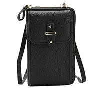 OBASDFD Sacs à main tendance for femmes - Hobo en cuir végétalien, sacs bandoulière et petits dos transparents(Black)