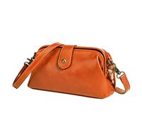 OBASDFD Shoulder Bags For Women, Women's Fashionable Soft Leather Retro One Messenger Bag(Brown)