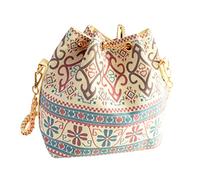 OBASDFD Small Shoulder Bag Purse Pearl Chain Women Handbag Pendant Lady Ethnic