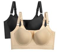 OBASDFD Soutien-Gorge Push-up lissant sans Fil avec Couverture complète et Maintien latéral(Type B,42E)