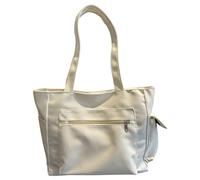 OBASDFD Women's Canvas Tote Bags With Zipper Cute Hobo Handbags Clutch Purses With Closure Casual Daily Bag(White)
