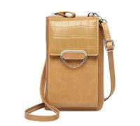 OBASDFD Women's Clear Bag For Stadium Events, Small Crossbody Purse & Double Strap Shoulder Handbag(Gold)