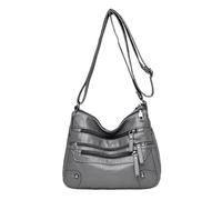 OBASDFD Women's Fashionable Middle-Age Mother Bag Large Capacity Casual Shoulder Crossbody(Dark Gray)