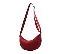 OBASDFD Women's Nylon Simple Design Shoulder Bag,Dumpling & Armpit Crossbody(Red)