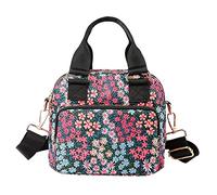 OBASDFD Women's Small Casual Nylon Floral Shoulder Bag, Crossbody Messenger For Travel(D)