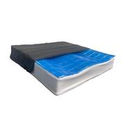 Obbocare - Coussin anti-escarres en mousse à mémoire de forme - Coussin anatomique avec housse en gel de polyuréthane traité SANITIZED et anti-acariens, housse extérieure PU de couleur noire, 43 x 42