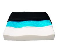 Obbocare Coussin Anti-escarres en Mousse à mémoire de Forme Coussin Anatomique avec Housse en Gel de polyuréthane. Traitement Sanitized et Anti-acariens. 45 x 42 x 7 cm. Couleur : Noir.