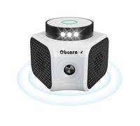 Obcarn Ultrason Rats et Souris Efficace à 360°Anti Souris avec Lumière LED, Protection Complète pour Le Salon à Cuisine et la Chambre à Coucher, Réduction Silencieuse du Bruit