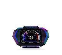 OBD + GPS HUD P24 Voiture Affichage tête Haute Ordinateur de Bord Compteur Vitesse numérique Température l'eau Consommation Carburant Inclinomètre