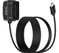 Obd Stromkabel Für Dash Camera,Obd2 Zu Typ C Adapter Hardwire Ladekabel Mit Schalter Taste 24 Stunden Überwachung Und Acc 2 Modus 12-24v Zu 5v/3a (3.5/11.5ft) (Usb Micro)