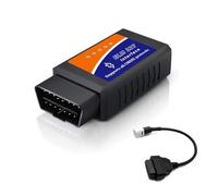 OBD2 Adaptateur Bluetooth (V1.5) + Câble de Diagnostic OBD2 4 broches - Kit de Diagnostic Complet pour Voiture et Moto