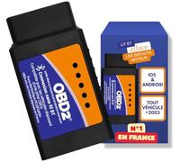 OBD2 Connexion Bluetooth + Support Francais 7/7J - Diagnostic des Codes Moteur en 3 Min ! Valise de Diagnostic Compatible avec la majorité des VÉHICULES - Vendeur Francais avec Support 7/7J 2025