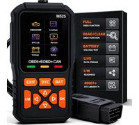 OBD2 Diagnostic Auto Valise Voiture Français Outils Diagnostics Système Moteur OBD-II EOBD Complet de Batterie Lecteur de Code D'erreur de Moteur Préparation I/M avec Lecture en Temps Réel des Données