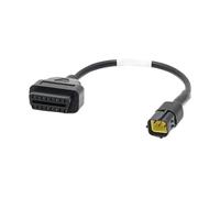 Obd2 Extension Cable, Diagnostic Scanner Adapter, Heavy-Duty Flexible Connector, 30cm, Secure Plug Fit, Black, for Garage Repairs, Engine Checks, Emissions Testing, Suv, Truck, Motorcycle, Accessories
