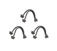 OBD2 SéParateur 16 Broches OBD II SéParateur Extension 1X Mâle et 2X Femelle Adaptateur de Câble D'Extension (1FT/30CM) (3 Paquet)