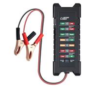 OBDMONSTER Testeur de Batterie pour Auto 12V 24V, Analyseur de Batterie Voiture avec LED indicateur