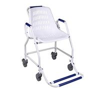 Obea Chaise de douche à roulettes Blanc 91 x 64 x 60 cm