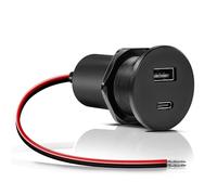 Obeaming Aluminium Prise USB 12V Camping-Car Chargeur, Double Port PD3.0 USB-C 30W et QC3.0 USB-A 18W, pour Bateau Marine Camion Caravane Véhicule