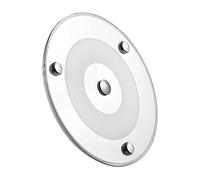 Obeaming Camping-Car Plafonnier LED DC 12V Dimmable 120mm 4.5W 24V 400LM Panneau Éclairage Intérieur avec Blanc Chaud/Lumière Bleue pour Bateau Camion Van, Montage en Surface Interrupteur Tactile