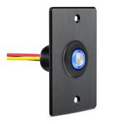 Obeaming Variateur d'intensité LED PWM 12V Dimmer Bouton-poussoir Trou de 22mm pour Camping-car Bateau Camion Van Remorque, 12V Lumières LED Dimmable, Incandescence, Ruban LED, Aluminium 6A Noir