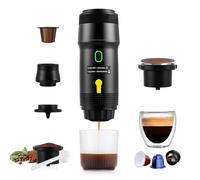 obecilc Machine à expresso portable, 20 bars, 3 en 1, auto-chauffante, compatible avec le café moulu et les capsules, pour la randonnée, le bureau et le camping-car.