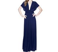 OBEEII Femmes Robe de Soirée Sexy V-Col sans Dos Robes Élégante Multi-Way Bandage Dress pour Ceremonie Mariage Demoiselle d'honneur Cocktail Prom Fête Bleu Foncé S