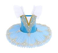 OBEEII Robe Justaucorps de Ballet Danse Cygne pour Fille Robe Léotard Gymnastique Patinage Tutu Ballet Fille