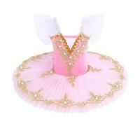 OBEEII Vêtement de Danse Bébé Fille Ballet Justaucorps Tutu Brillant Robe Ballet Fille Robe de Danse