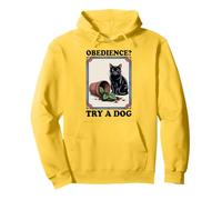 Obéissance Essayez un chien chat chaton amoureux des chats Sweat à Capuche